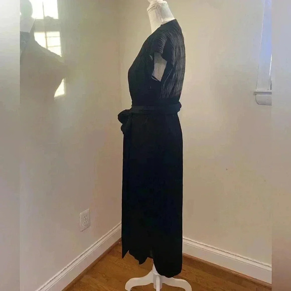 MM. Lafleur New York Devlin -Pleat Jersey Black Long Maxi Dress Size 4 NWT - Picture 8 of 14